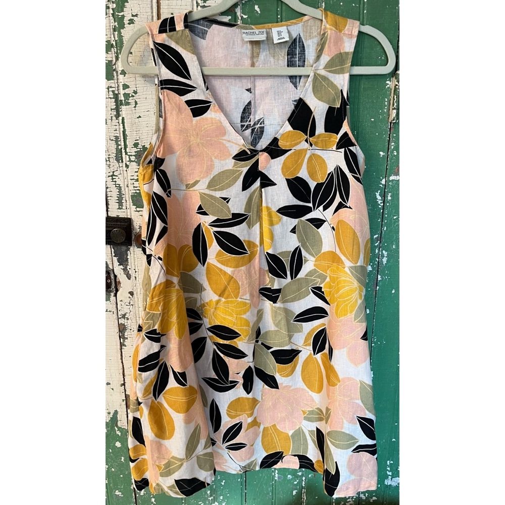 Linen Dress Rachel Zoe Floral Vibrant